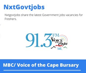 MBC/ Voice of the Cape Bursary 2023 Closing Date 31 Mar 2023