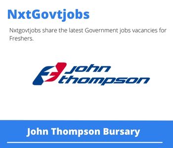 John Thompson Bursary 2023 Closing Date 31 Mar 2023